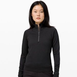Wool-blend half zip